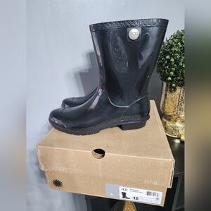 UGG Black Rain Boots